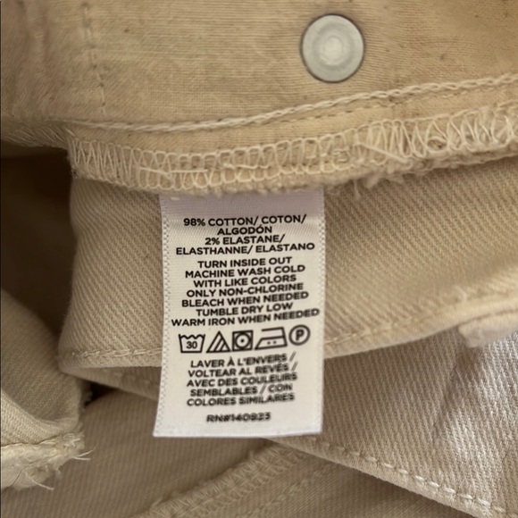 LOFT High Rise Cream Jeans - Picture 3 of 5